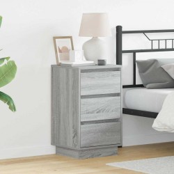 Sonata H Нощен шкаф с чекмедже с Сив 39 x 34.5 x 65 см Инженерно дърво - Noptiere