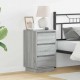 Sonata H Нощен шкаф с чекмедже с Сив 39 x 34.5 x 65 см Инженерно дърво