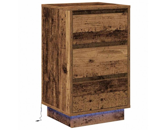 Sonata H Нощен шкаф с Старо дърво 39 x 34.5 x 65 см Инженерно дърво