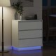 Sonata H Нощен шкаф с чекмедже с Бяло 71 x 34.5 x 75 см Инженерно дърво