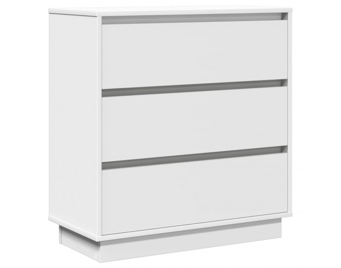 Sonata H Нощен шкаф с чекмедже с Бяло 71 x 34.5 x 75 см Инженерно дърво