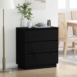 Sonata H Нощен шкаф с чекмедже с Черно 71 x 34.5 x 75 см Инженерно дърво - Noptiere