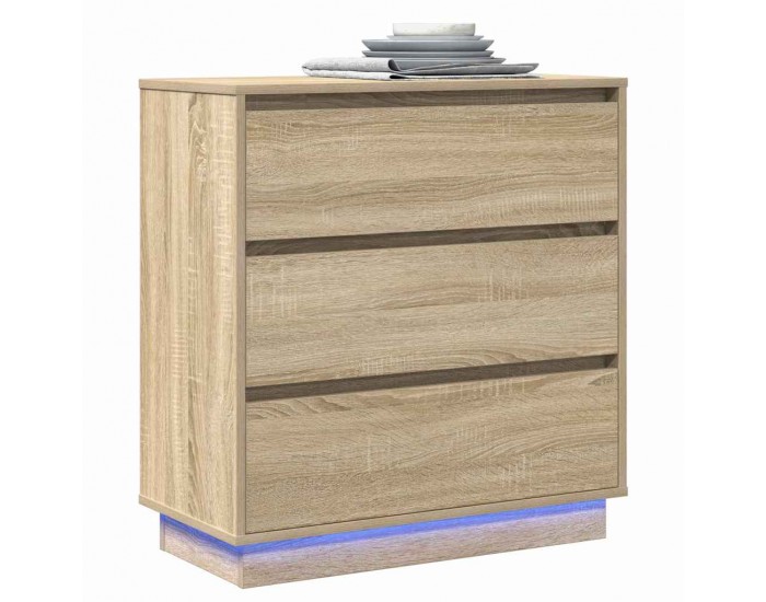 Sonata H Нощен шкаф с дъб сонома 71 x 34.5 x 75 см Инженерно дърво