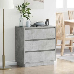 Sonata H Нощен шкаф с Циментено сиво 71 x 34.5 x 75 см Инженерно дърво - Noptiere