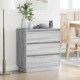 Sonata H Нощен шкаф с чекмедже с Сив 71 x 34.5 x 75 см Инженерно дърво
