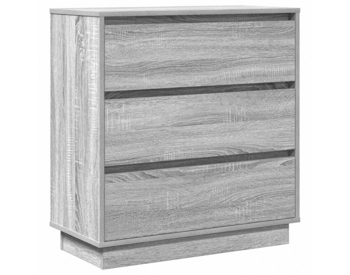 Sonata H Нощен шкаф с чекмедже с Сив 71 x 34.5 x 75 см Инженерно дърво