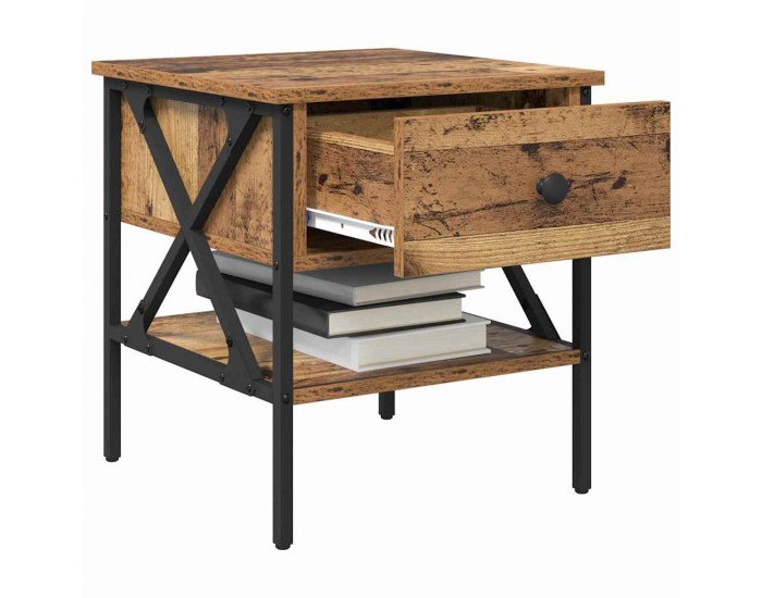 Sonata H Нощно Шкафче с чекмедже 2 pcs Старо дърво 40 x 42 x 45 см