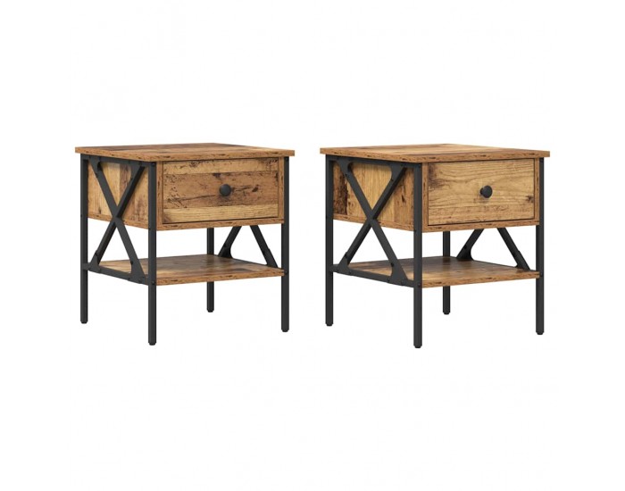 Sonata H Нощно Шкафче с чекмедже 2 pcs Старо дърво 40 x 42 x 45 см