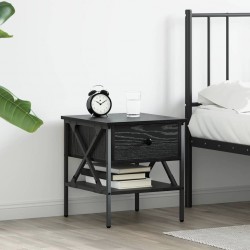 Sonata H Нощно Шкафче Черен дъб 40 x 42 x 45 см Инженерно дърво и метал - Noptiere