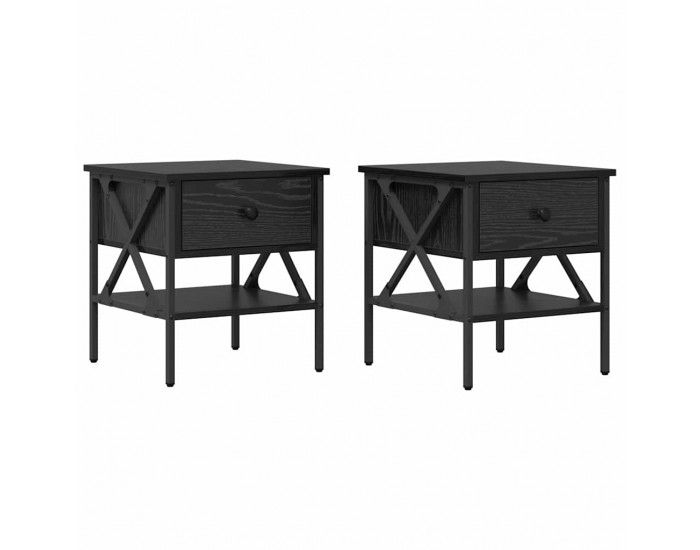 Sonata H Нощно Шкафче с чекмедже 2 pcs Черен дъб 40 x 42 x 45 см