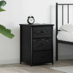 Sonata H Нощно шкафче Черен дъб 40 x 36 x 60 см Инженерно дърво и метал - Noptiere