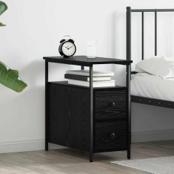 Sonata H Нощен шкаф с чекмедже Черен дъб 30 x 60 x 60 см Инженерно дърво - Noptiere