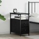 Sonata H Нощен шкаф с чекмедже Черен дъб 30 x 60 x 60 см Инженерно дърво