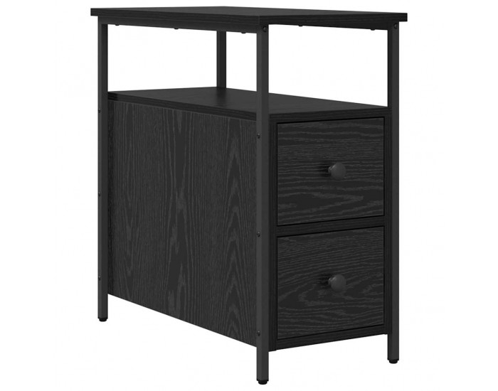 Sonata H Нощен шкаф с чекмедже Черен дъб 30 x 60 x 60 см Инженерно дърво