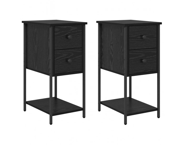 Sonata H Нощен шкаф 2 pcs Черен дъб 32 x 42 x 70 см Инженерно дърво