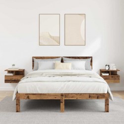 Sonata H Плаваща нощно шкафче 2 pcs Старо дърво 40 x 31 x 27 см - Noptiere