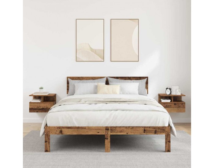 Sonata H Плаваща нощно шкафче 2 pcs Старо дърво 40 x 31 x 27 см