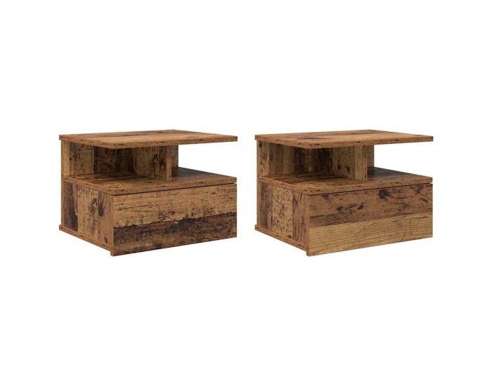 Sonata H Плаваща нощно шкафче 2 pcs Старо дърво 40 x 31 x 27 см