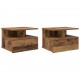 Sonata H Плаваща нощно шкафче 2 pcs Старо дърво 40 x 31 x 27 см