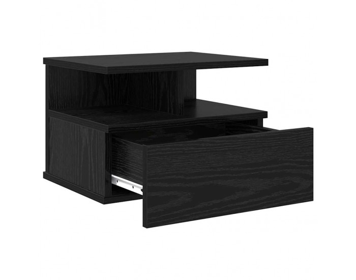 Sonata H Плаваща нощно шкафче Черен дъб 40 x 31 x 27 см Инженерно дърво