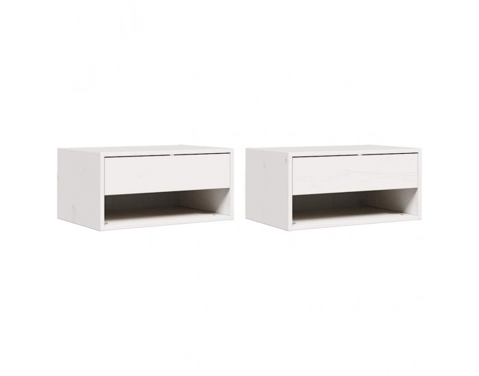Sonata H Нощно шкафче 2 pcs Бяло 50 x 32.5 x 24 см Борово дърво масив