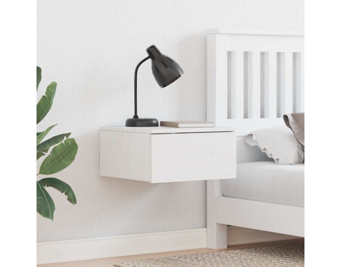 Sonata H Нощно шкафче Бяло 37 x 35 x 18.5 см Борово дърво масив