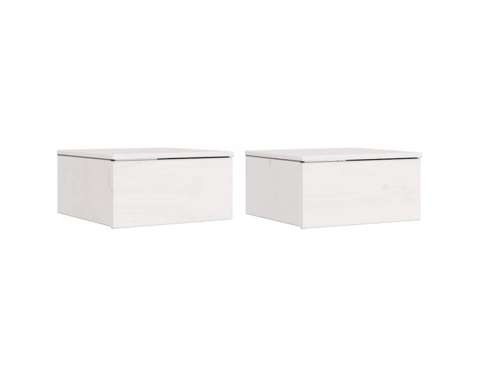Sonata H Нощно шкафче 2 pcs Бяло 37 x 35 x 18.5 см Борово дърво масив