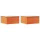 Sonata H Нощно шкафче с чекмедже 2 pcs Восъчнокафяв 37 x 35 x 18.5 см