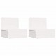 Sonata H Нощно шкафче 2 pcs Бяло 44 x 32.5 x 40 см Борово дърво масив