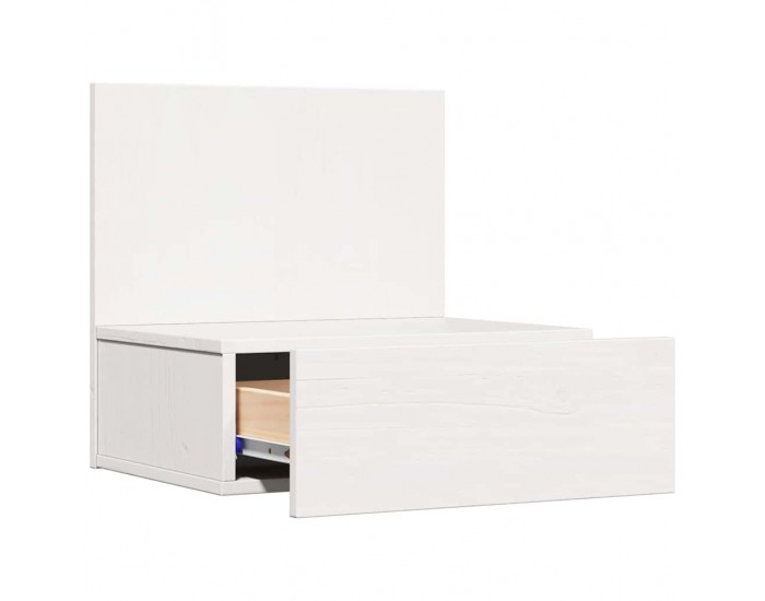 Sonata H Нощно шкафче Бяло 42 x 32.5 x 40 см Борово дърво масив