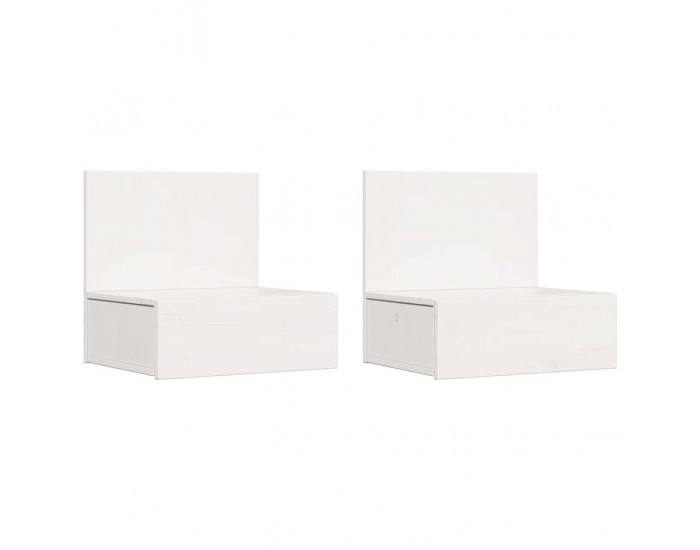 Sonata H Нощно шкафче 2 pcs Бяло 42 x 32.5 x 40 см Борово дърво масив