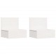 Sonata H Нощно шкафче 2 pcs Бяло 42 x 32.5 x 40 см Борово дърво масив