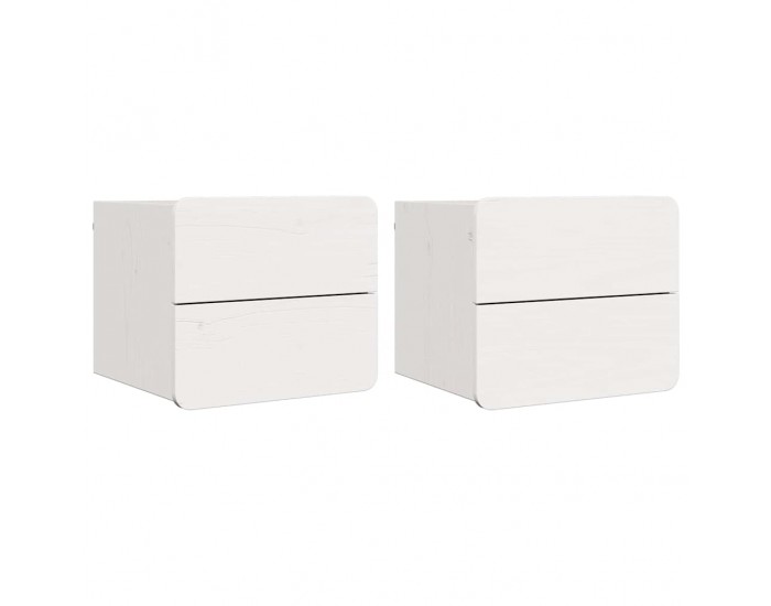 Sonata H Нощно шкафче 2 pcs Бяло 39 x 34 x 33 см Масивно дърво бор