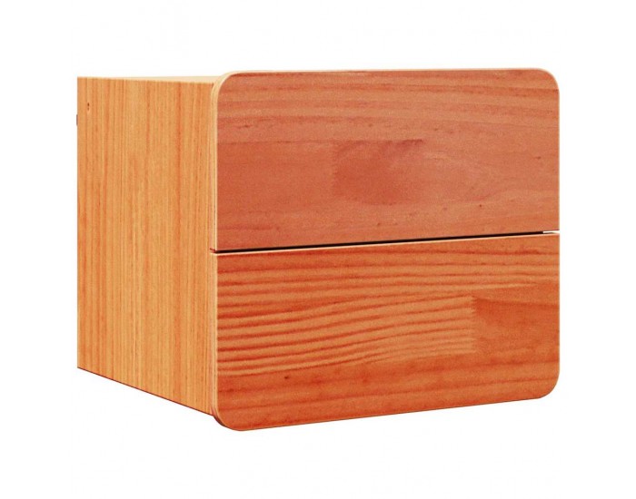 Sonata H Нощно шкафче Восъчнокафяв 39 x 34 x 33 см Масивно дърво бор