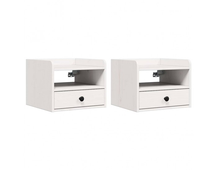 Sonata H Нощно шкафче 2 pcs Бяло 38 x 36 x 29.5 см Борово дърво масив