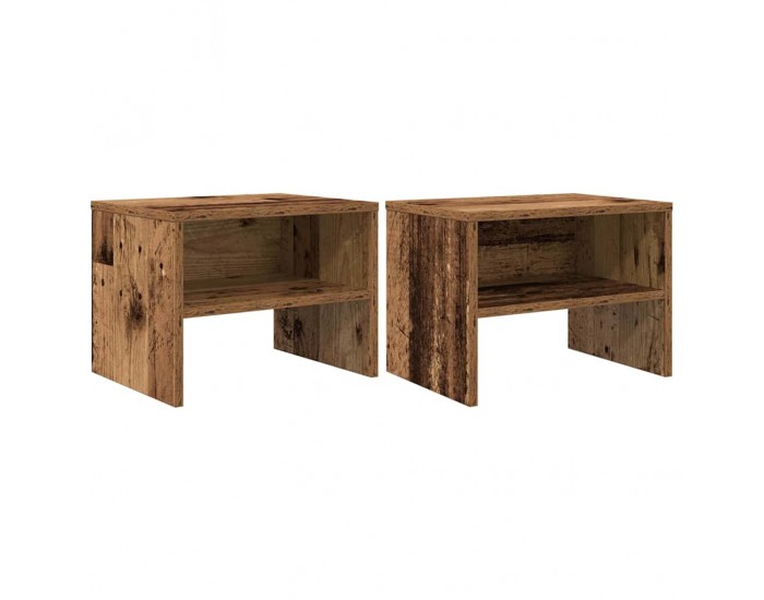 Sonata H Нощен шкаф 2 pcs Старо дърво 40 x 40 x 30 cm Инженерно дърво