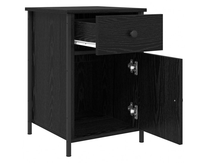 Sonata H Нощен шкаф с чекмедже Черен дъб 40 x 42 x 60 см Инженерно дърво