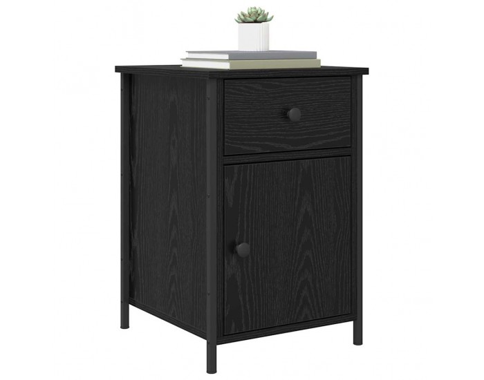 Sonata H Нощен шкаф с чекмедже Черен дъб 40 x 42 x 60 см Инженерно дърво