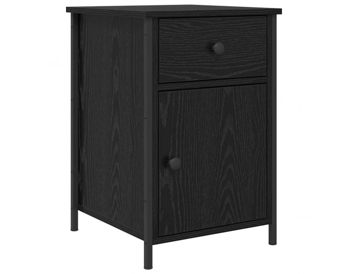 Sonata H Нощен шкаф с чекмедже Черен дъб 40 x 42 x 60 см Инженерно дърво