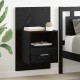 Sonata H Шкаф за легло с чекмедже 2 pcs Черен дъб 48.5 x 32.5 x 80 см