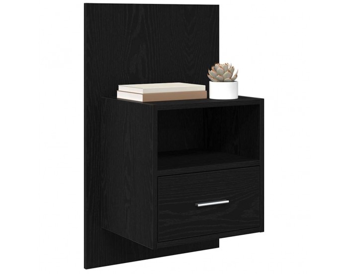 Sonata H Шкаф за легло с чекмедже 2 pcs Черен дъб 48.5 x 32.5 x 80 см