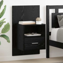 Sonata H Шкаф за легло с чекмедже 2 pcs Черен дъб 48.5 x 32.5 x 80 см - Noptiere