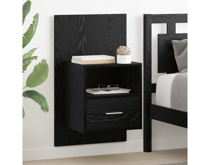 Sonata H Шкаф за легло с чекмедже 2 pcs Черен дъб 48.5 x 32.5 x 80 см
