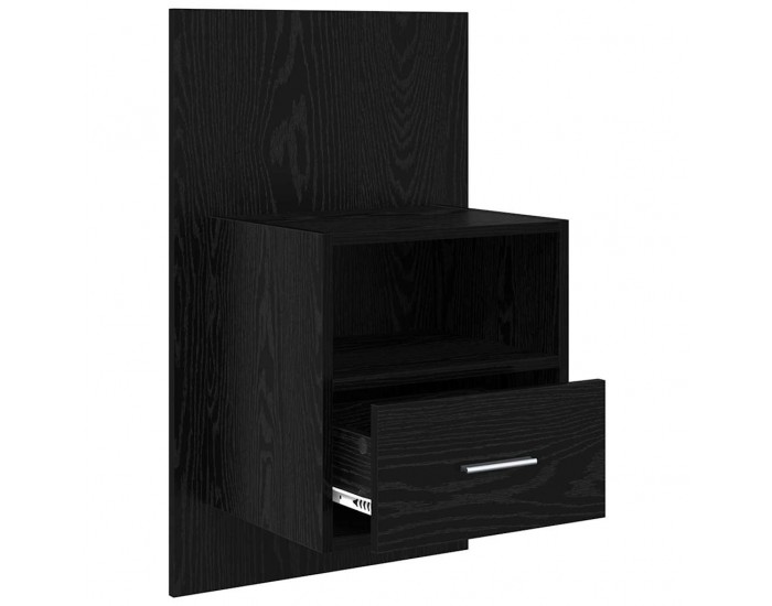 Sonata H Шкаф за легло с чекмедже 2 pcs Черен дъб 48.5 x 32.5 x 80 см