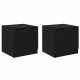 Sonata H Шкаф за легло 2 pcs Черен дъб 40 x 39 x 40 см Инженерно дърво