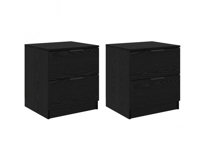 Sonata H Нощен шкаф 2 pcs Черен дъб 45 x 39 x 50 см Инженерно дърво