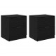 Sonata H Нощен шкаф 2 pcs Черен дъб 45 x 39 x 50 см Инженерно дърво