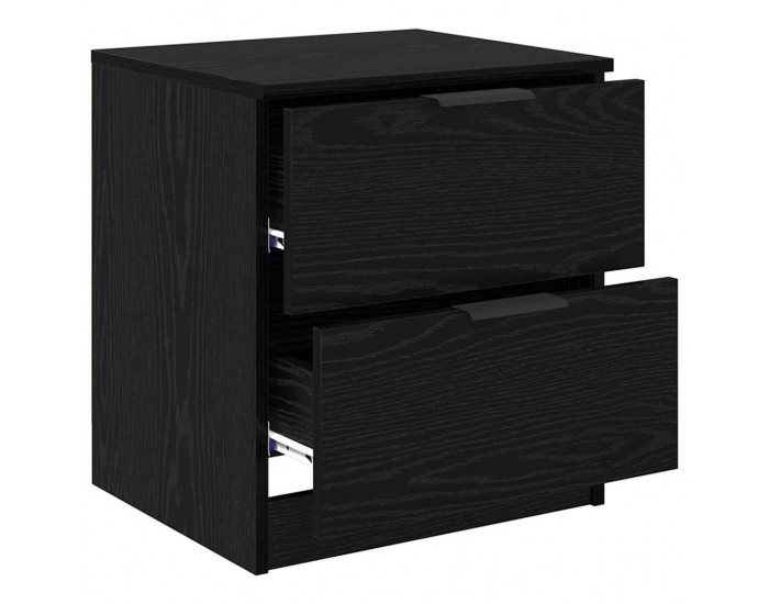 Sonata H Нощен шкаф 2 pcs Черен дъб 45 x 39 x 50 см Инженерно дърво
