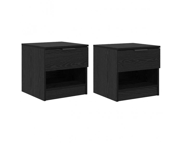Sonata H Шкаф за легло 2 pcs Черен дъб 40 x 39 x 40 см Инженерно дърво