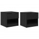 Sonata H Шкаф за легло 2 pcs Черен дъб 40 x 39 x 40 см Инженерно дърво